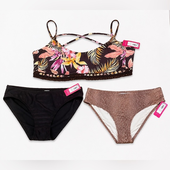 Xhilaration Other - Bikini Set Bundle XL New With Tags 3 Piece Mix & Match Swim​